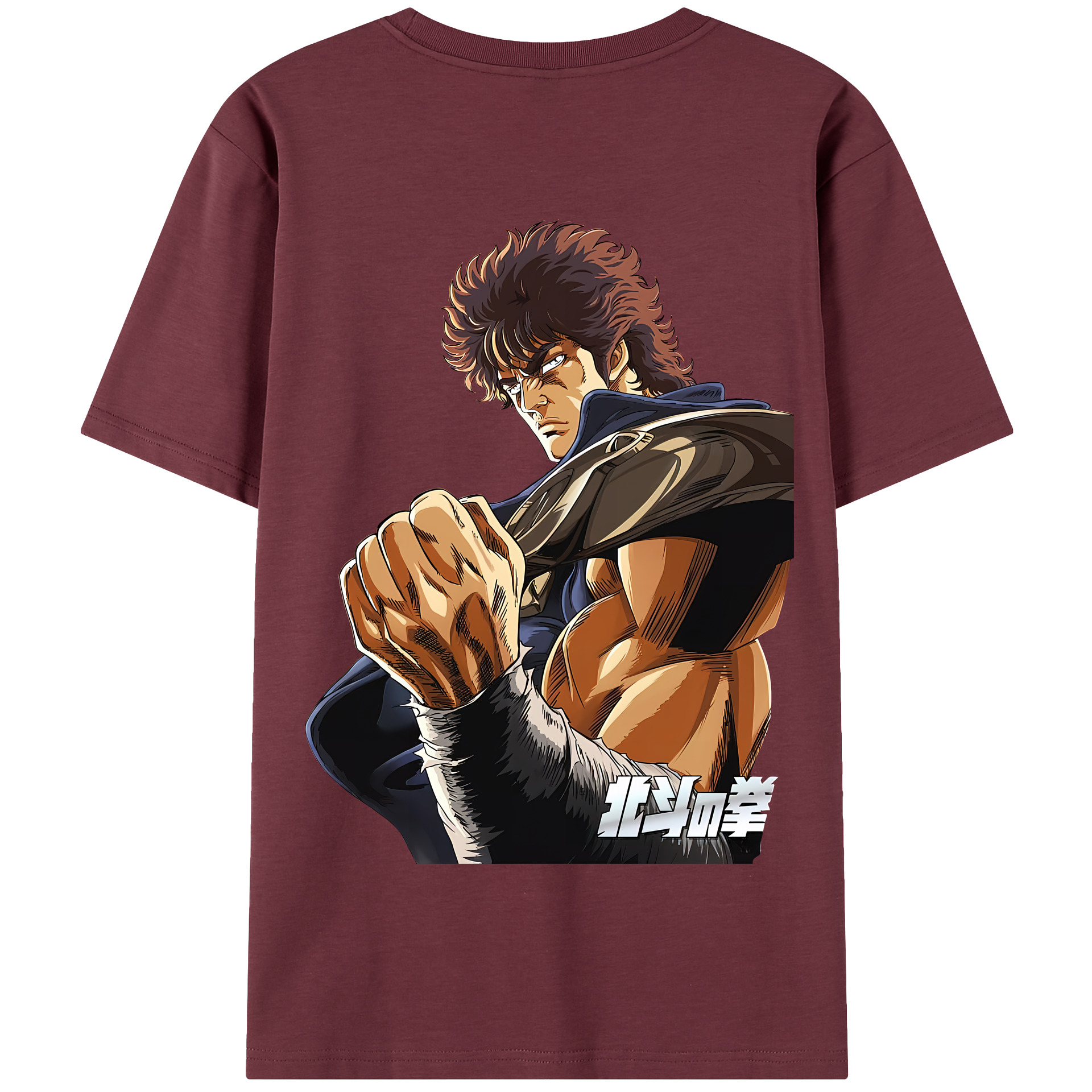 北斗の拳 Fist of the North Star 綿100％半袖Tシャツ（背面プリント）